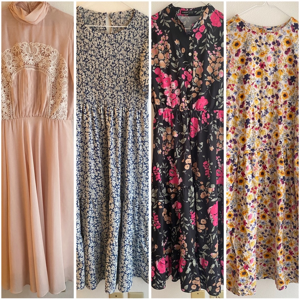 Elegant Floral Women's Dress Lot Size S-M